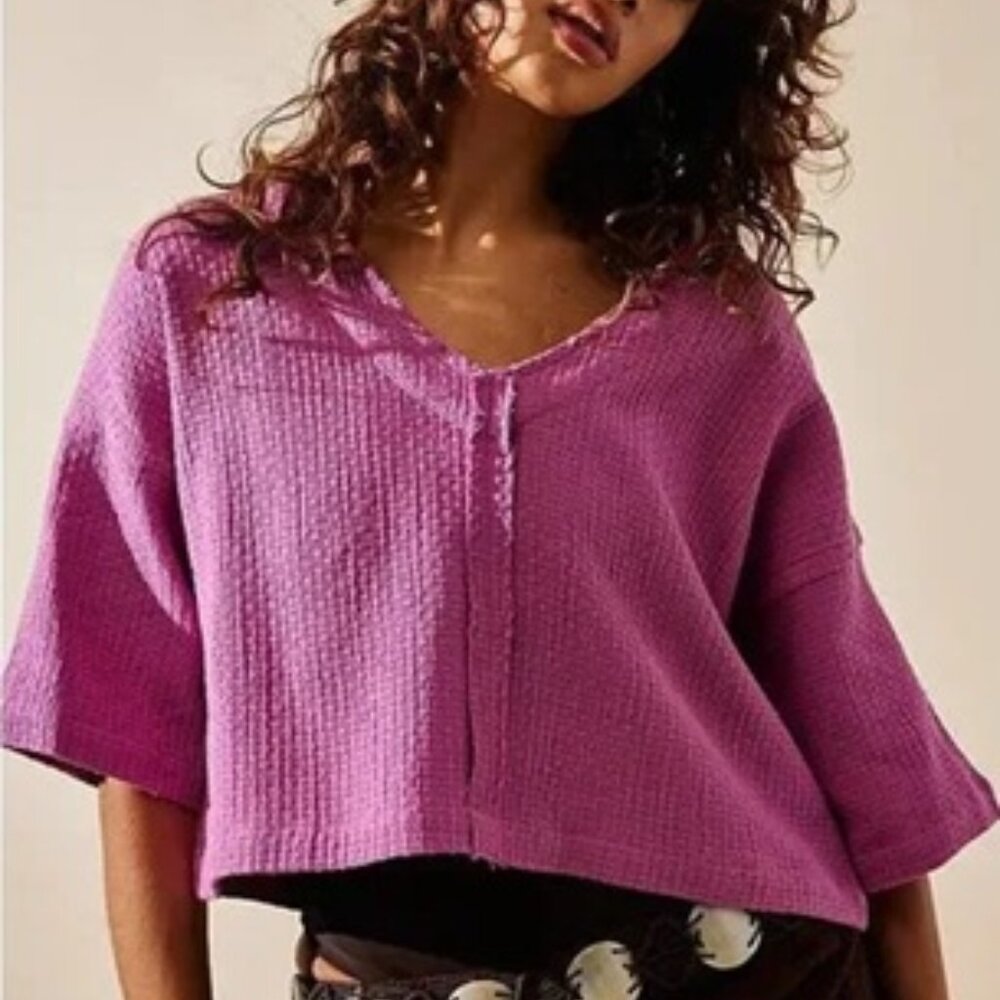 Free People Sundaze Woven Tee